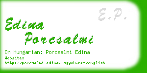 edina porcsalmi business card